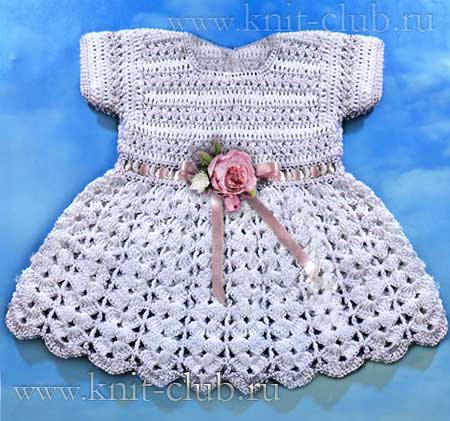 Вязаное платье для девочки — легкие схемы вязания спицами и крючком для детей 1, 2, 3, 4, 5 лет